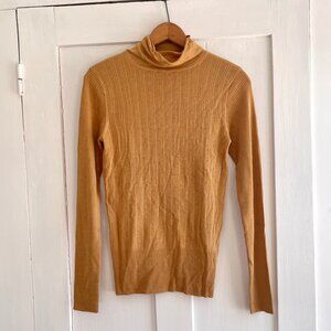 Poetry Silk/Cashmere Ribbed Turtleneck Sweater